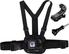 Chest Mount, Adjustable Chest Strap, Breathable Material Compatible for Gopro He