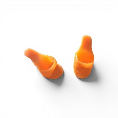 Vintage Barbie Orange Open Toe Pantoletten Schuhe Pumps 60er Jahre Japan
