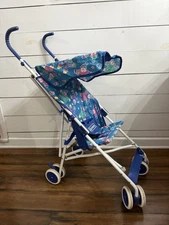 VTG 90’s BABY TODDLER Rare Umbrella STROLLER Clown Print Canopy Foldable Gerry