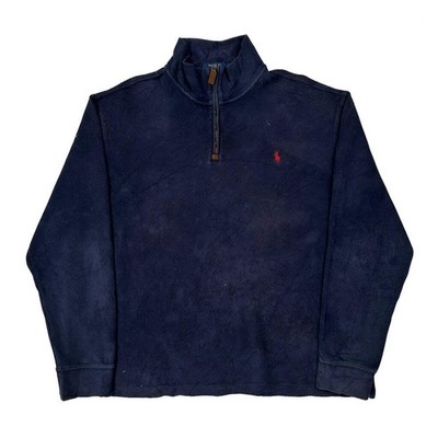 Polo By Ralph Lauren 1/4 Zip - XL Navy Cotton