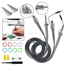 2xFor BNC Oscilloscope Probe Kit P6100 100MHz 1X 10X Precision Scope Clip Probes