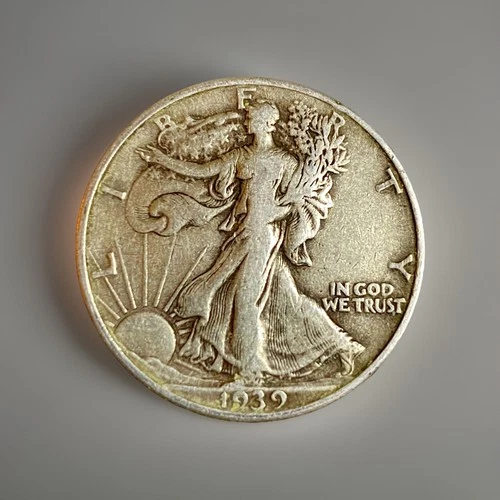 1939 [P] WALKING LIBERTY HALF DOLLAR F-VF - Combined Shipping - 437