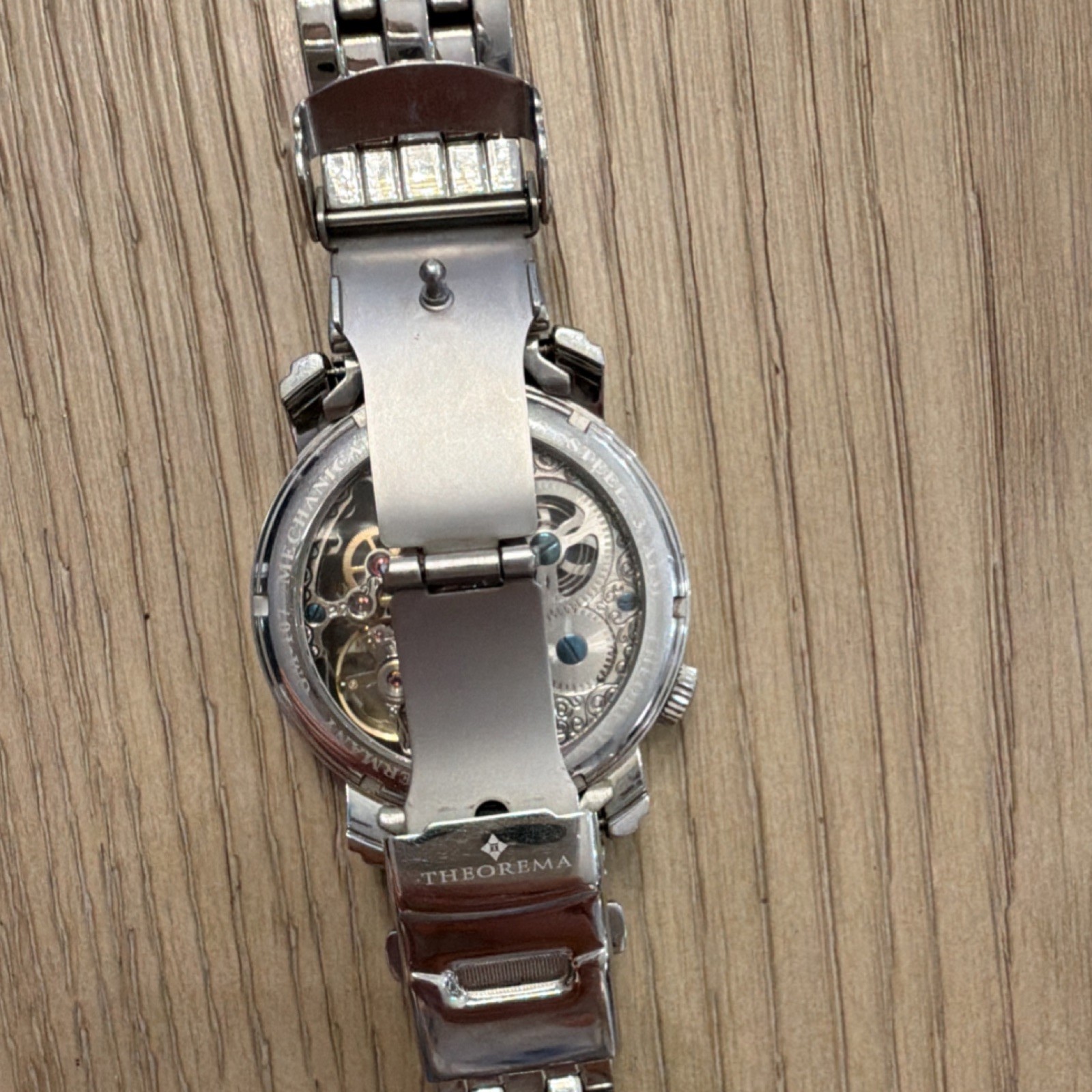 Theorema Skeleton Dial Automatic Men's Silver Sta… - image 3