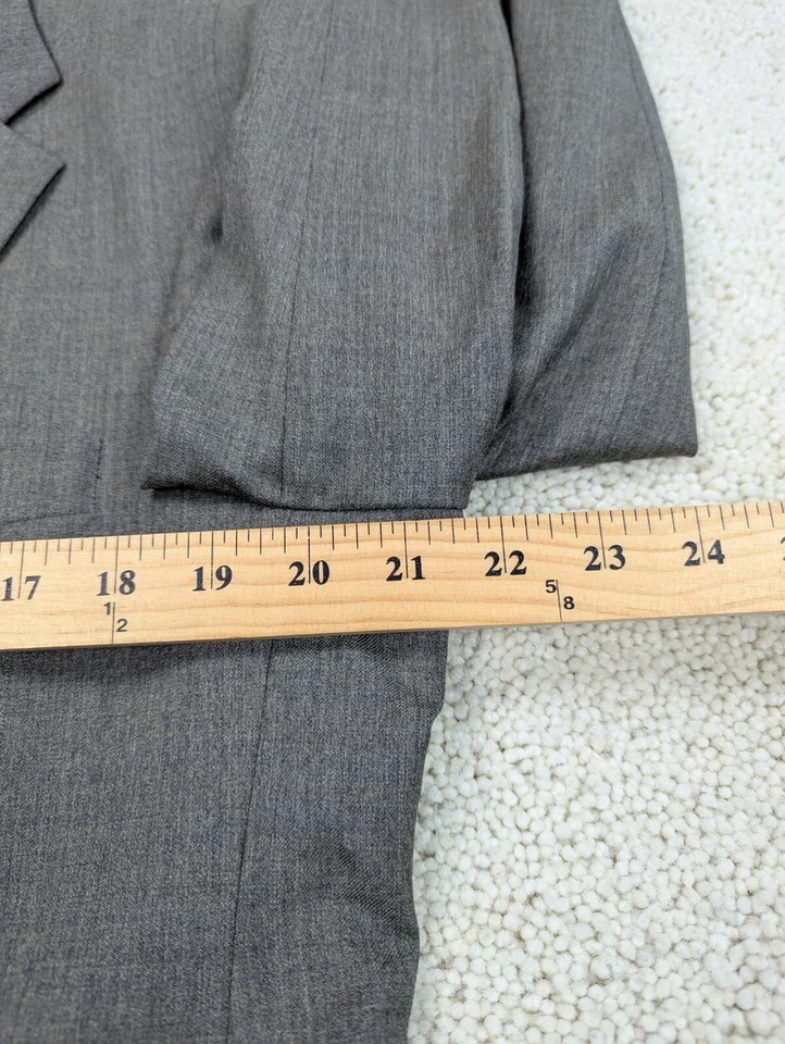 Terno masculino Bill Blass 40R 36x29 cinza marrom lã vintage 2 peças etiqueta preta 2 BTN - Imagem 4 de 4