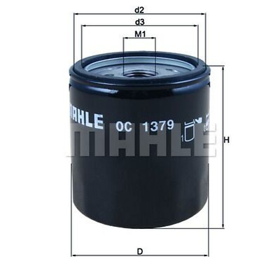 Mahle Spin-On Ölfilter OC1379 passend für Harley Davidson MC - OE passende Qualität