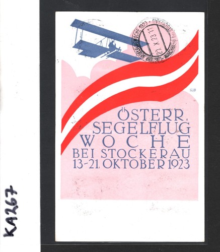 AUSTRIA Air Mail Card 1923 GLIDER FLIGHT Waschberg bei Stockerau {samwells}KA267 - Picture 7 of 10