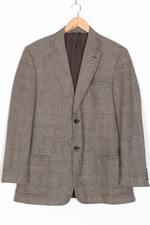 Z ZEGNA Classic Wool Angora Check Blazer Jacket Men Size 52 L MJ4501