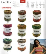 FILATO "LINCOTTON" MONDIAL LINO-COTONE-VISCOSA SFUMATO GOMITOLO DA 50 GRAMMI