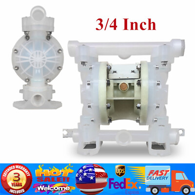 #ad #ad Pneumatic Double Diaphragm Transfer Chemical Industrial Oil Pump 3 4quot; In amp;Outlet $163.10