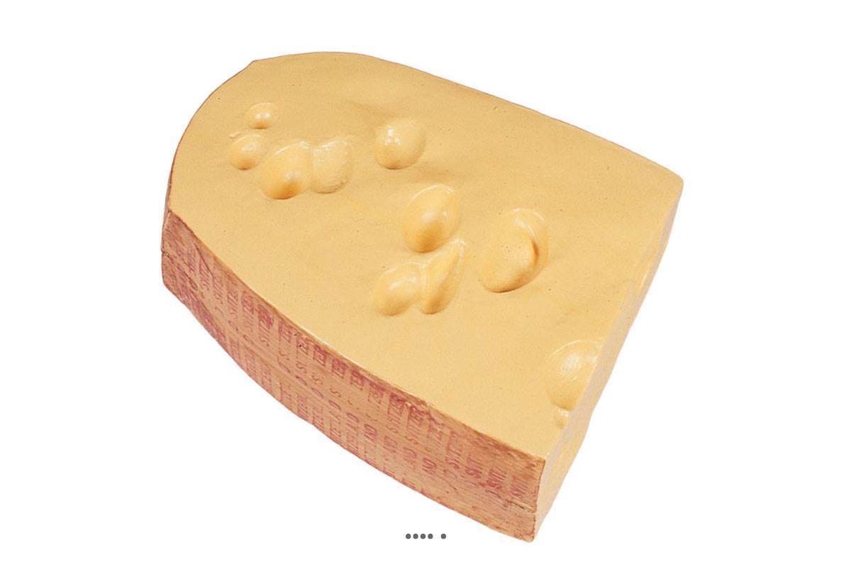 Faux fromage décoratif Emmental lavable et durable de taille L