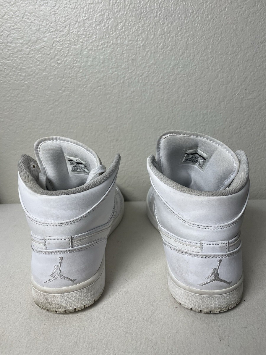 Nike Jordan 1 Retro Mid 'White Pure Platinum Shoes 554724