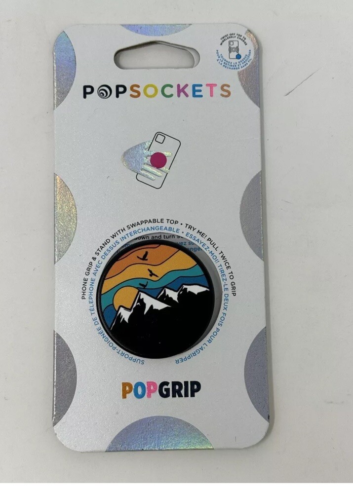 PopSocket PopGrip Swappable Top Phone Grip & Stand - Mountain High NEW-image