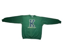 90’s Kentucky Crewneck Embroidered Plaid Medium Made In USA