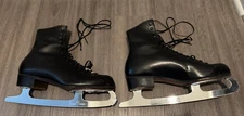 Vintage RIEDELL Men's Ice Figure Skates Model 220 (Size 10 M) M1 Blades Black