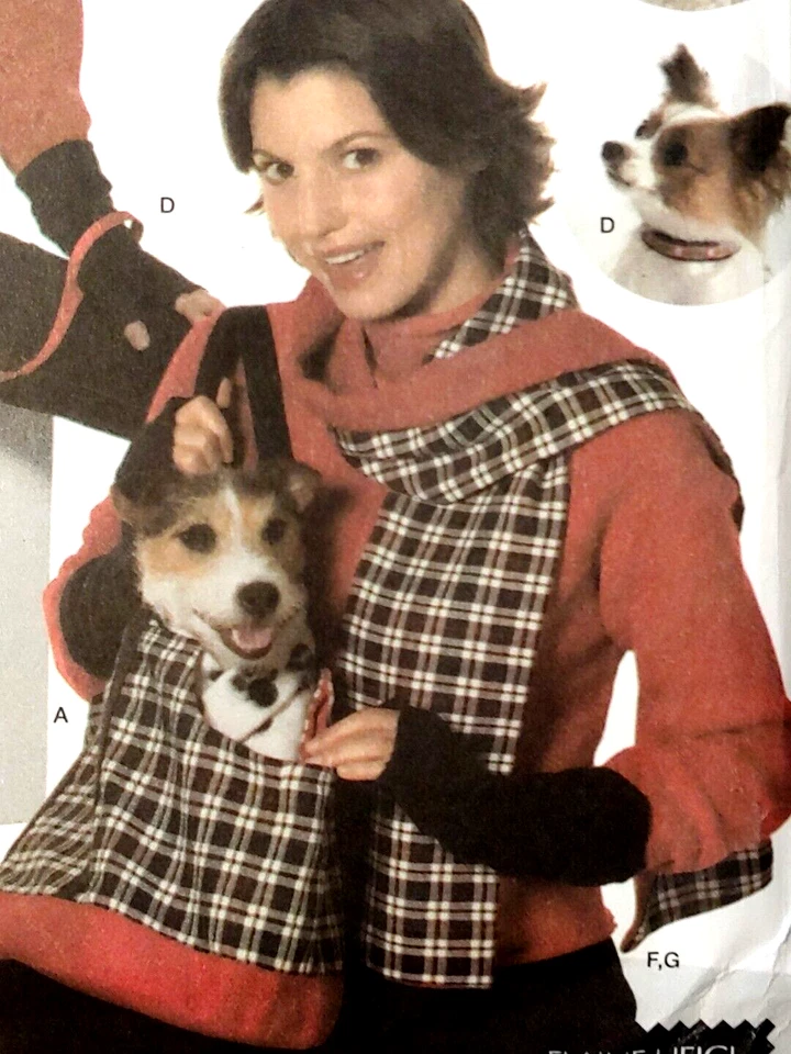 WOW! MISS & SM DOG MATCHING COATS BAG HAT SCARF SEWING PATTERN Simplicity 4749 - Image 4 of 4