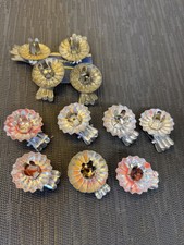 11 alte Christbaum-Kerzenhalter, Weihnachtsbaum Clips , Zwicken Metall silbern