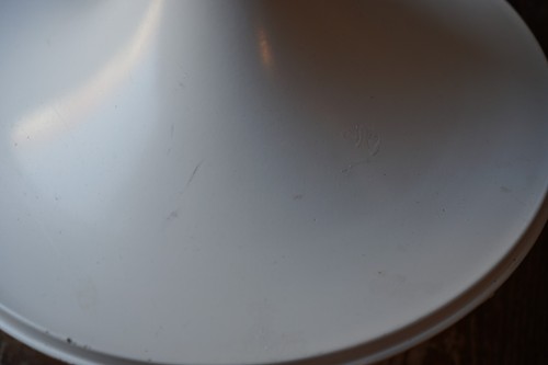 Vintage Tulip Vanity Stool Fluffy White Seat - Picture 9 of 12