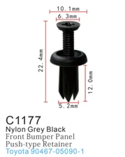 C1177 - Automotive Clips - 100PCS - Fits Toyota Front Bumper Panel Push Retainer