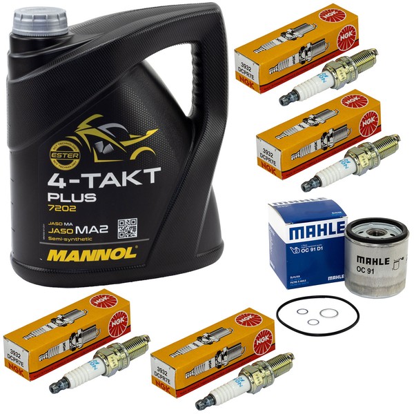 4L Set ÖL Inspektion FüR BMW K 1200 GT LT RS K1200 1997-2009 ÖLfilter ZüNdkerzen-image