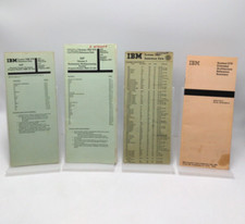 IBM System 360 370 Lot of 4 Reference Cards 1...