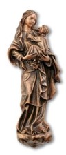 Madonna con Bambino in bronzo rilievo da parete statua in bronzo ornamento 37,5 cm