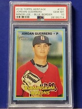 Jordan Guerrero - 2016  Heritage Minors RC Blue #131  PSA 10  #54/99  