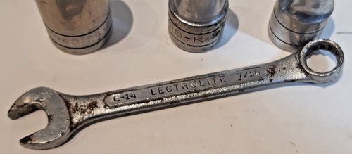 Vintage S-K SK USA Made Tools  1/2" Drive 3 Sockets And Wrench Lot - Bild 4 von 12