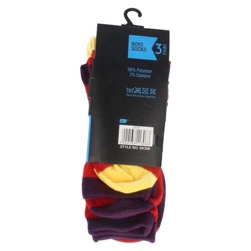 Boy's SK308 Red/Green Polyester Sock by RJM retail - Picture 13 of 17