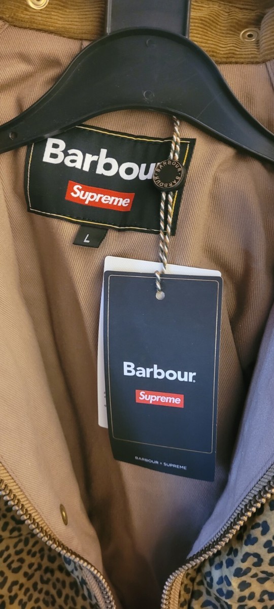 Supreme Barbour Spey Waxed Cotton Field Jacket Leopard new w tags