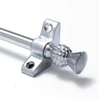13 X Satin Chrome Stair Rods - 3/8" x 28.5" - Simplicity -  Thistle Finial