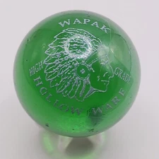 Wapak Cast Skillet Advertisement 1" Shooter Marble With Stand 3-10