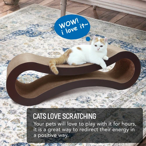 ScratchMe Gato Rascador Poste Salón Cama Gato Rascador Cartón con Cepillo para Gatos - Imagen 11 de 25