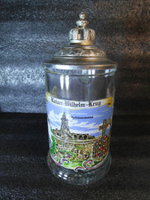 Glaskrug mit Zinndeckel - Kaiser Wilhelm Krug