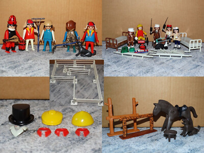 Playmobil Konvolut Reste: Ritter Set 3293 Bauern, Klinik Set 3404v1 Pferd & Hund
