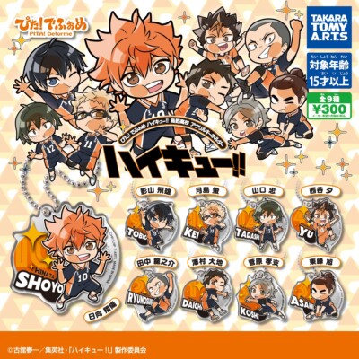 Haikyu capsule toy gacha Pita deformed acrylic keychain