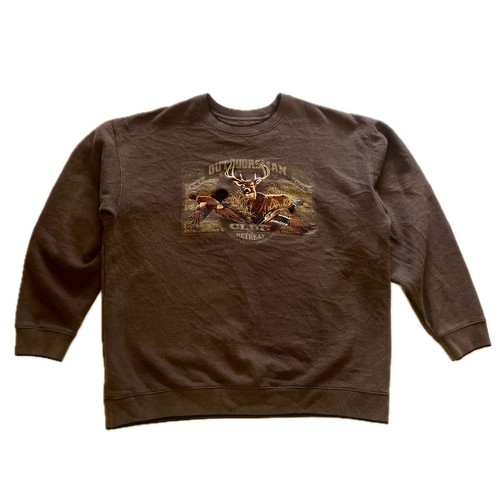 Maglione uomo vintage Croft & Barrow Outdoorsman Club Retreat marrone raro taglia M