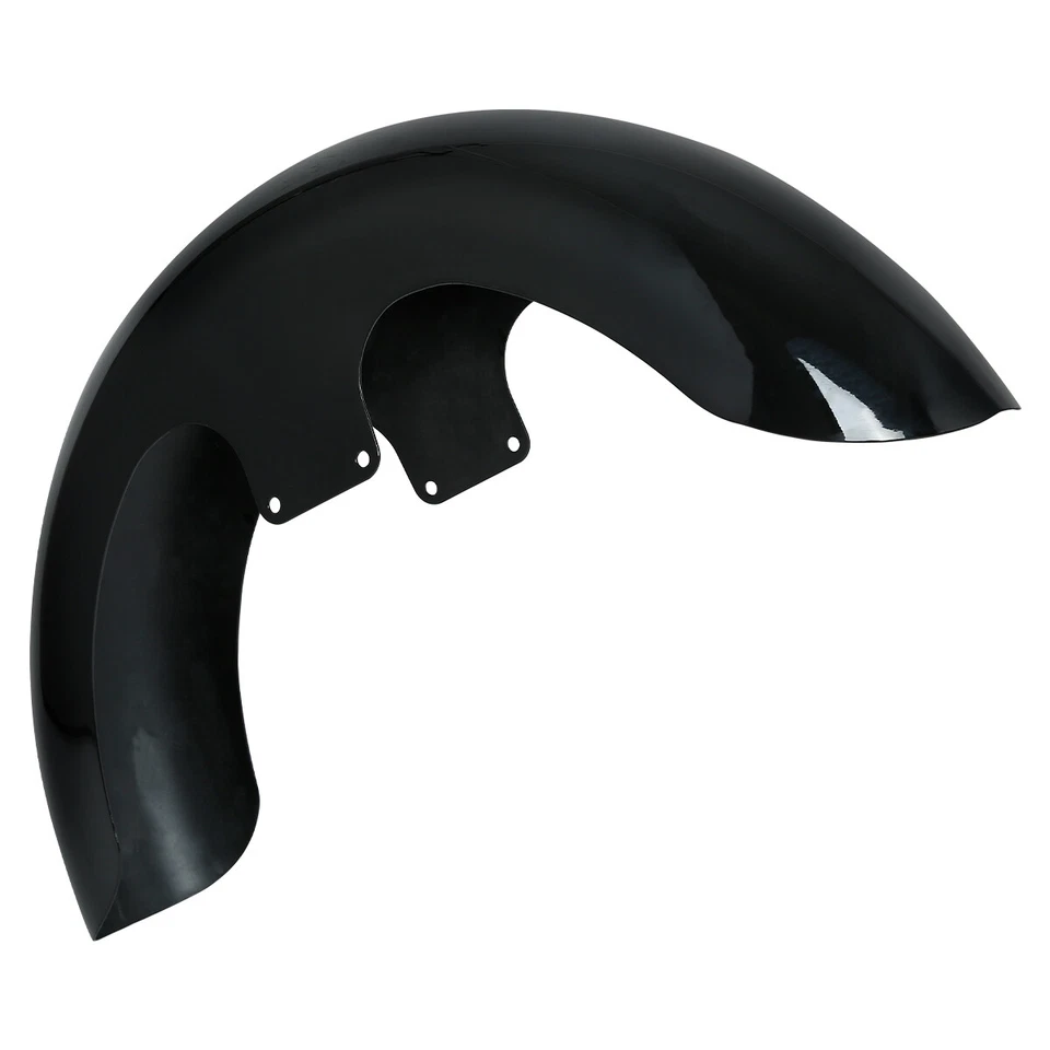 Black Front Fender For Harley Custom Baggers Touring Model FLTR FLHT FLHR FLHX - Image 2 of 4
