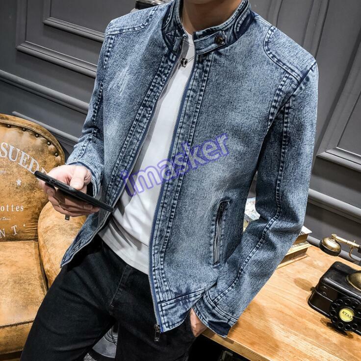 Men's Casual Denim Jacket New Spring/ Fall Retro Stand-Up