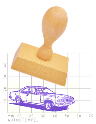 Opel Commodore B Coupé Oldtimer Klassiker als Stempel / Autostempel