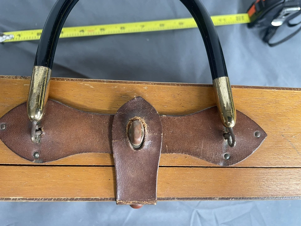 Vintage Enid Collins Wise Guys Wooden Box Bag Purse 1962 - Image 4 of 4