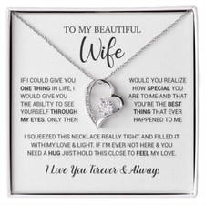 To My Wife Necklace Gift, Birthday Gifts For Wife, Anniversary Gift For Her