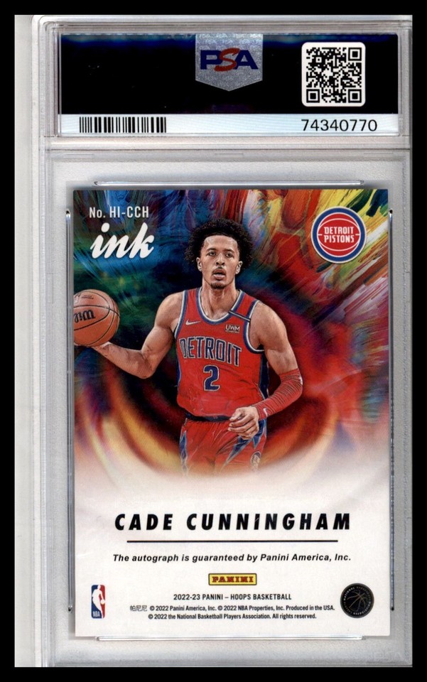 Cade Cunningham 2022 Hoops Ink Auto Detroit Pistons PSA 9 eBay