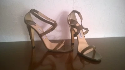 JIMMY CHOO Superbe et authentique paire de sandales en cuir vernis - Etat neuf - Photo 1/4
