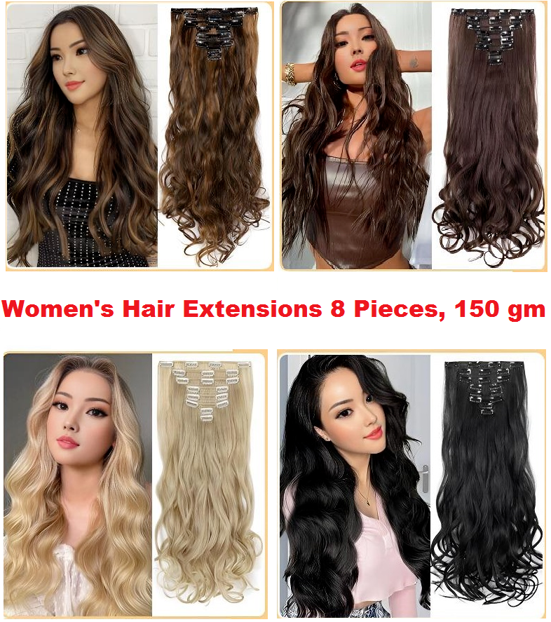 Premium Clip in Human Hair Extensions 100% Womens Real Remy Hair Pieces  New