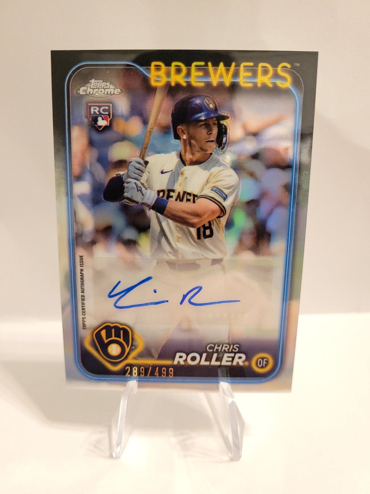 2024 Topps Chrome Update Autograph Chris Roller RC Refractor Auto #AC-CRR /499