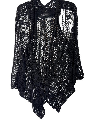 Pretty angel fashion lg women black net Tank sleeveless kimono coverup 2079
