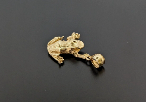 FROG Animal Pendant, 14k Yellow Gold 2.2g - Picture 3 of 7