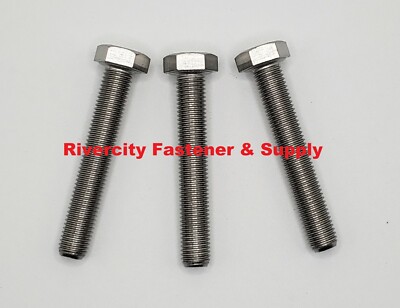 (3) 5/16-24x2 Stainless Hex Head Bolts 5/16x24x2 Cap Screws Screw Full Thread