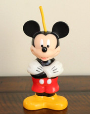 Disney World MICKEY MOUSE CUP Straw Collectible Display Figure Hard Plastic