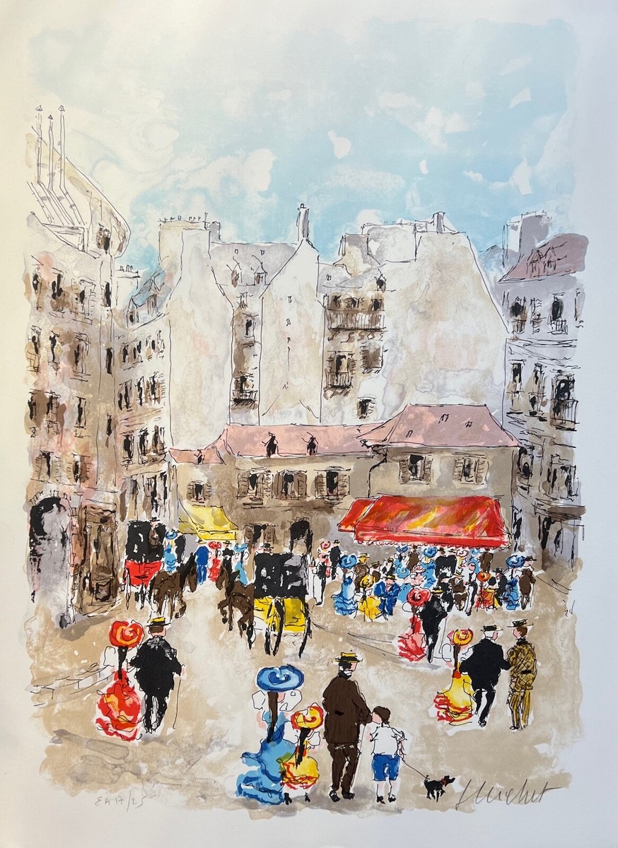 Urbain Huchet PARIS SCENE Hand Signed Limited Edition